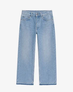 Jean droit bleu clair
