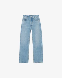 Jean droit bleu clair