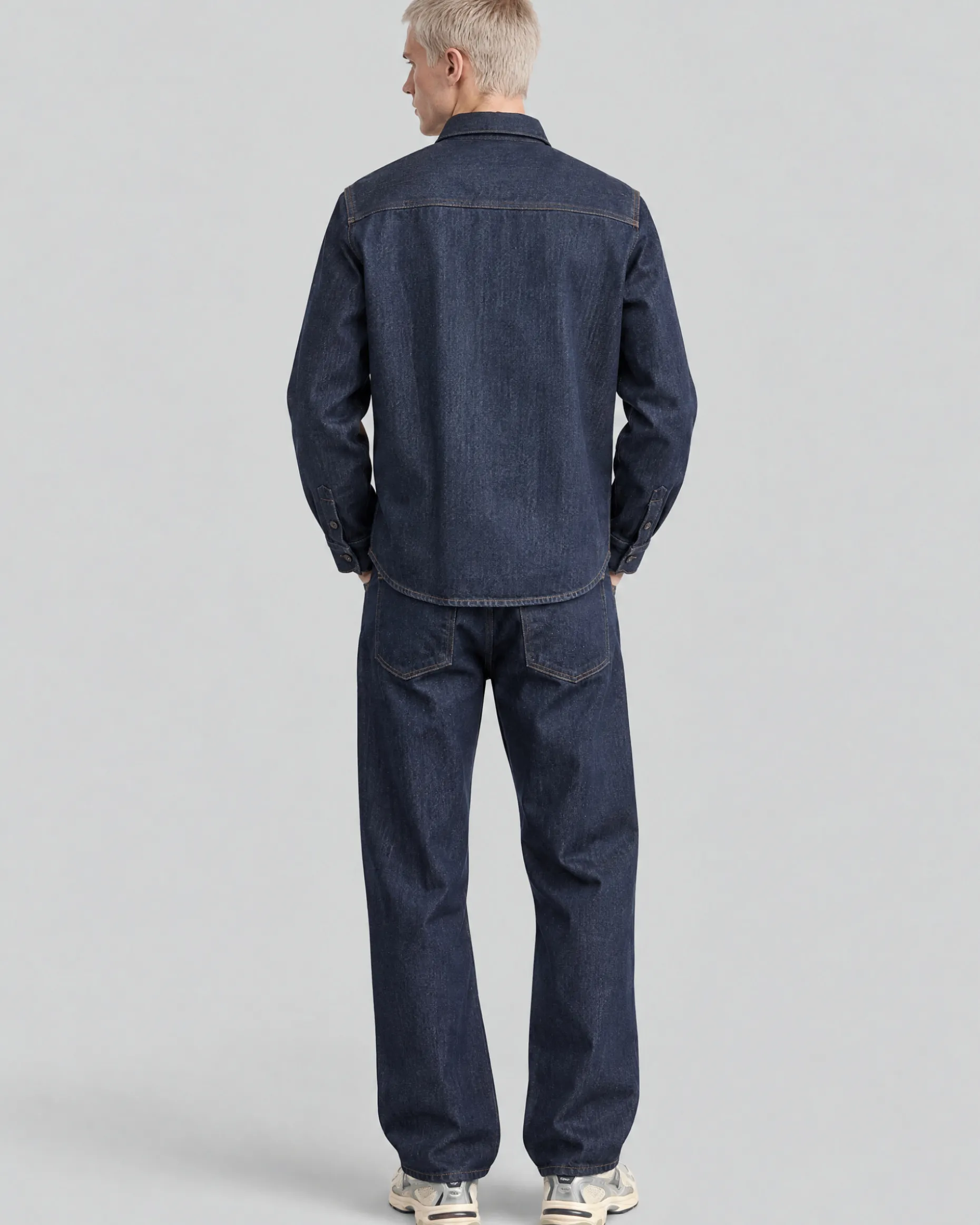 Jean droit brut bleu