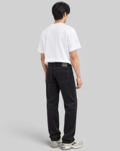 Jean droit en velours marine