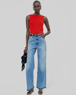 Jean large bleu