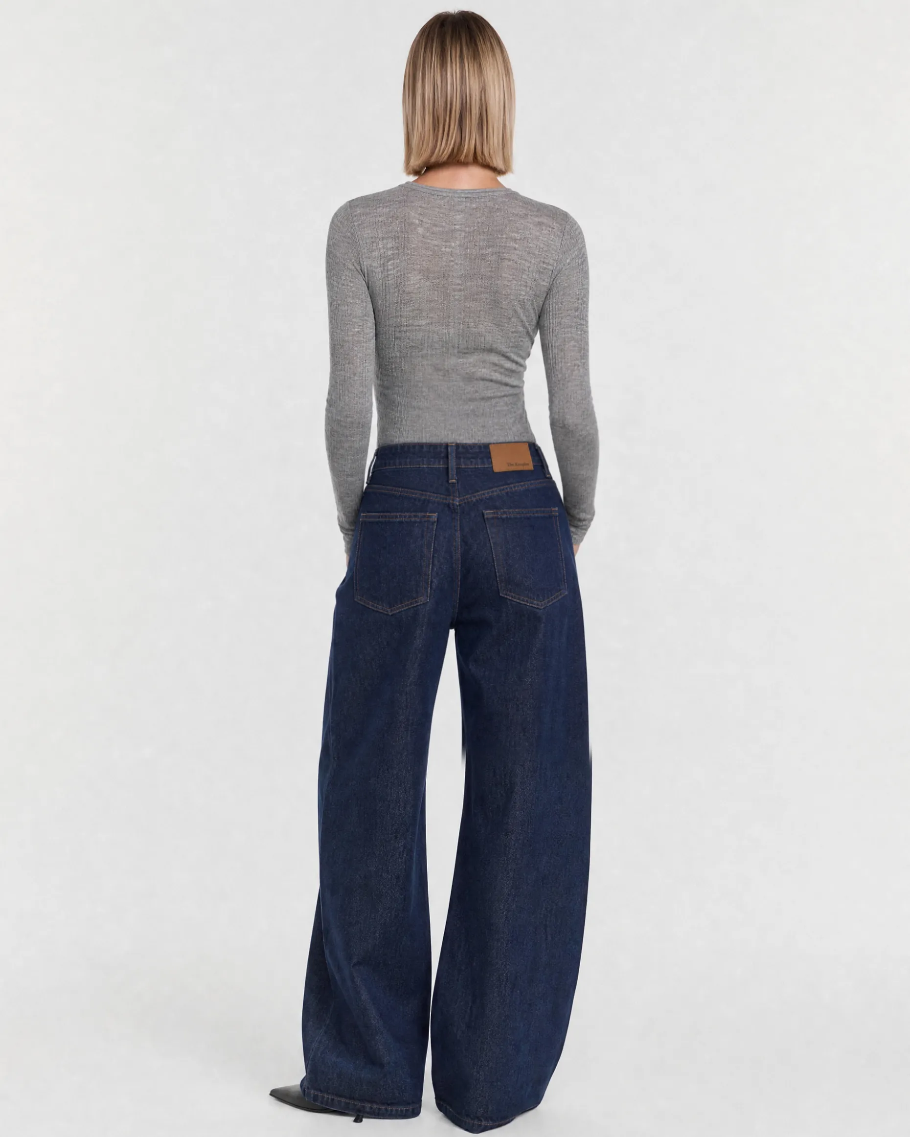 Jean large bleu foncé