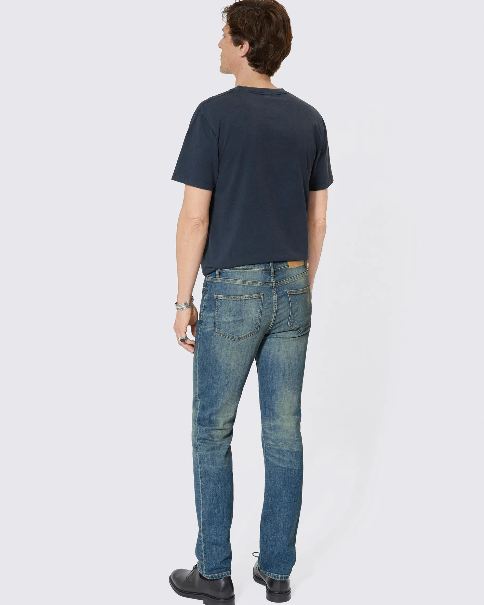 Jean slim délavé bleu moyen