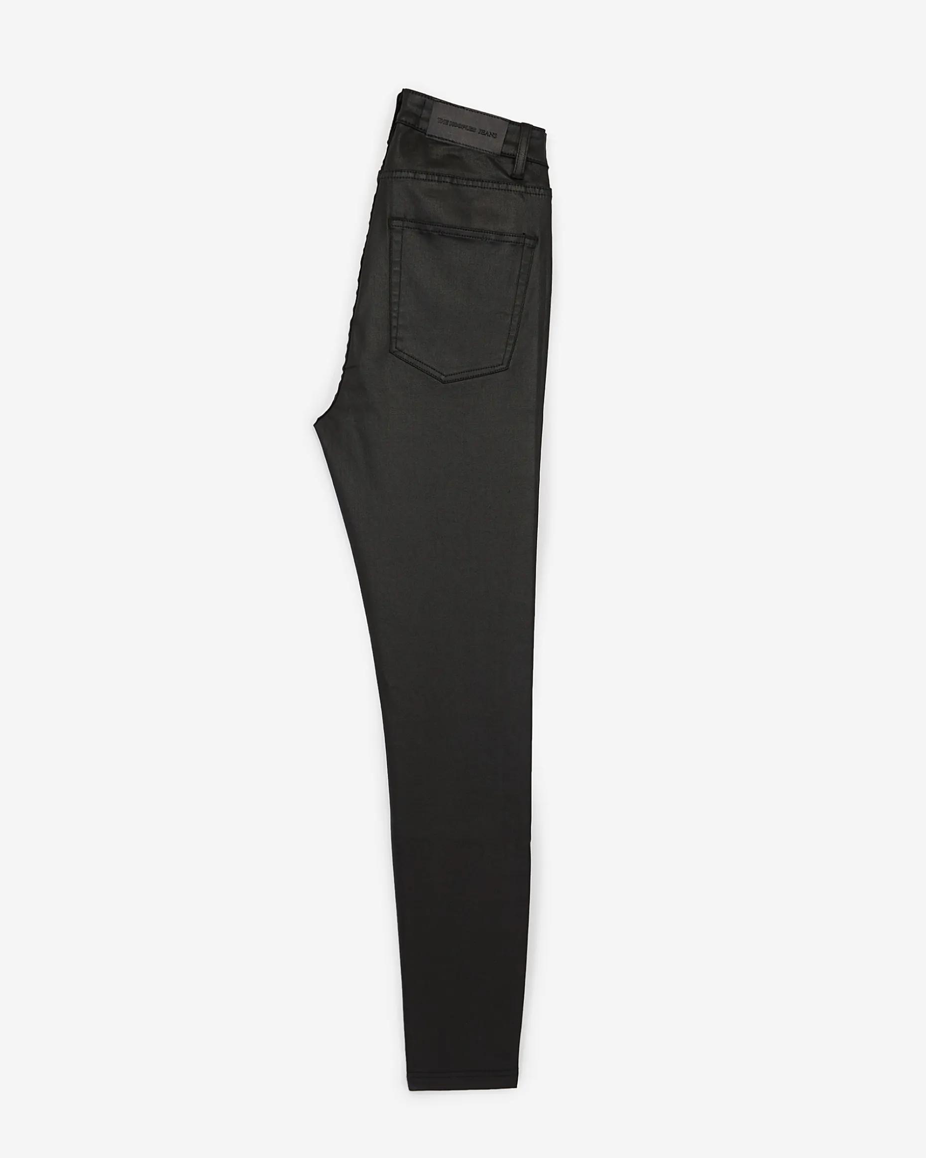 Jean slim effet cuir noir