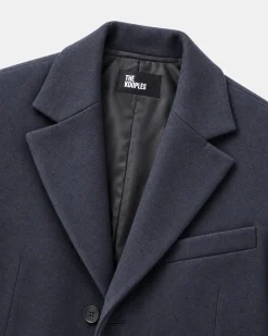 Manteau col cranté marine