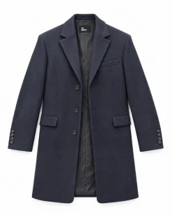 Manteau col cranté marine