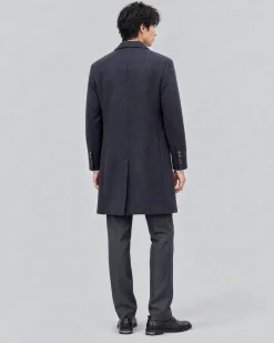 Manteau col cranté marine