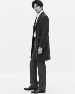 Manteau col cranté marine