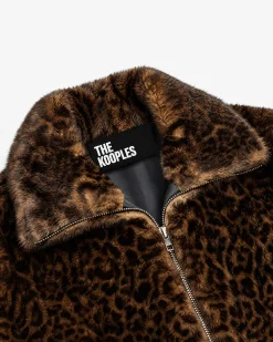 Manteau en fausse fourrure imprimé léopard