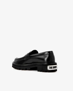 Mocassins en cuir noirs