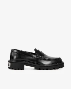 Mocassins en cuir noirs