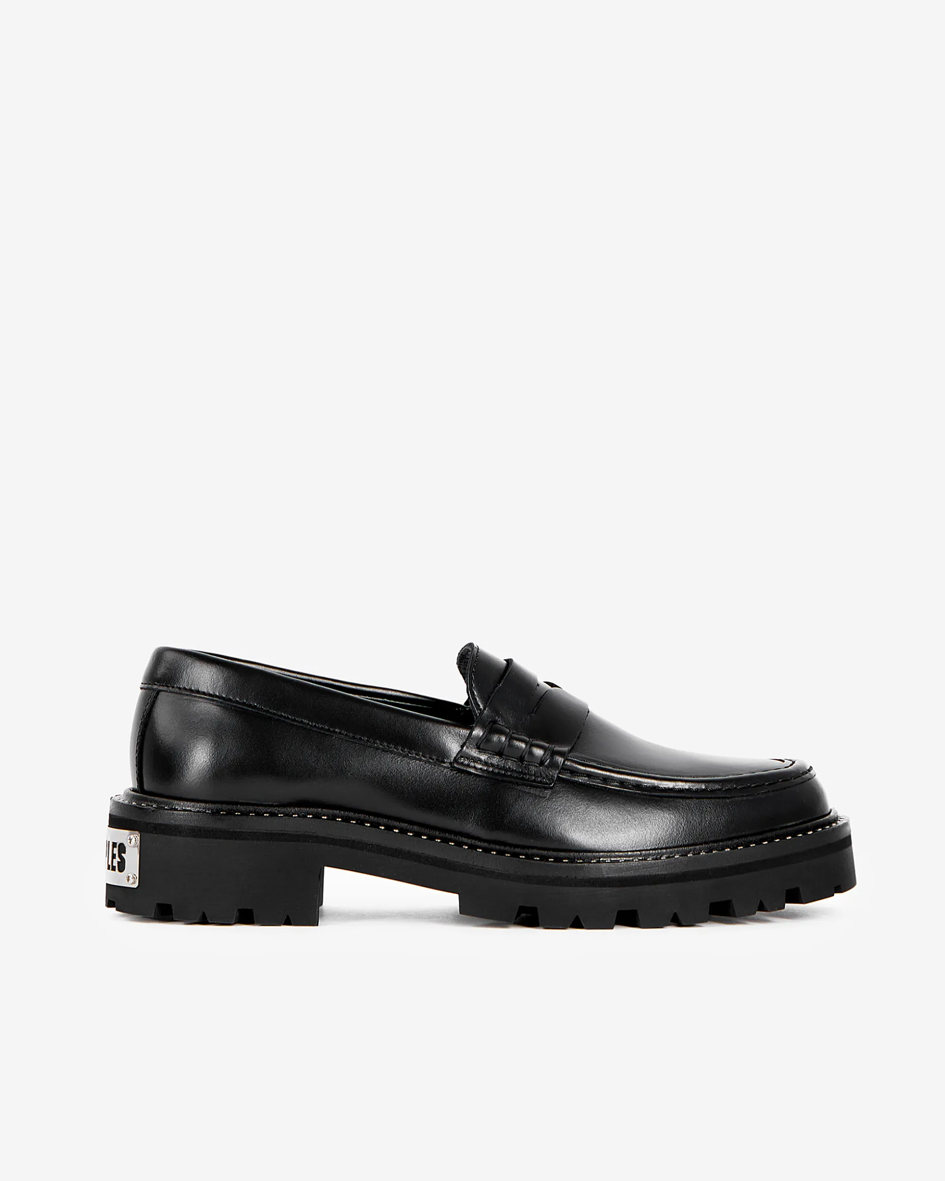 Mocassins en cuir noirs