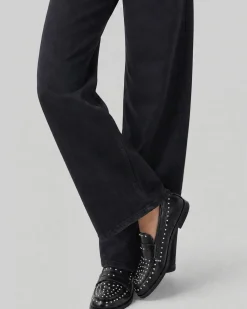 Mocassins à studs en cuir noirs