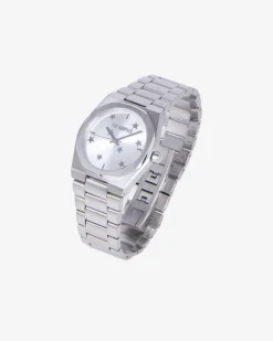 Montre avec étoiles argentée