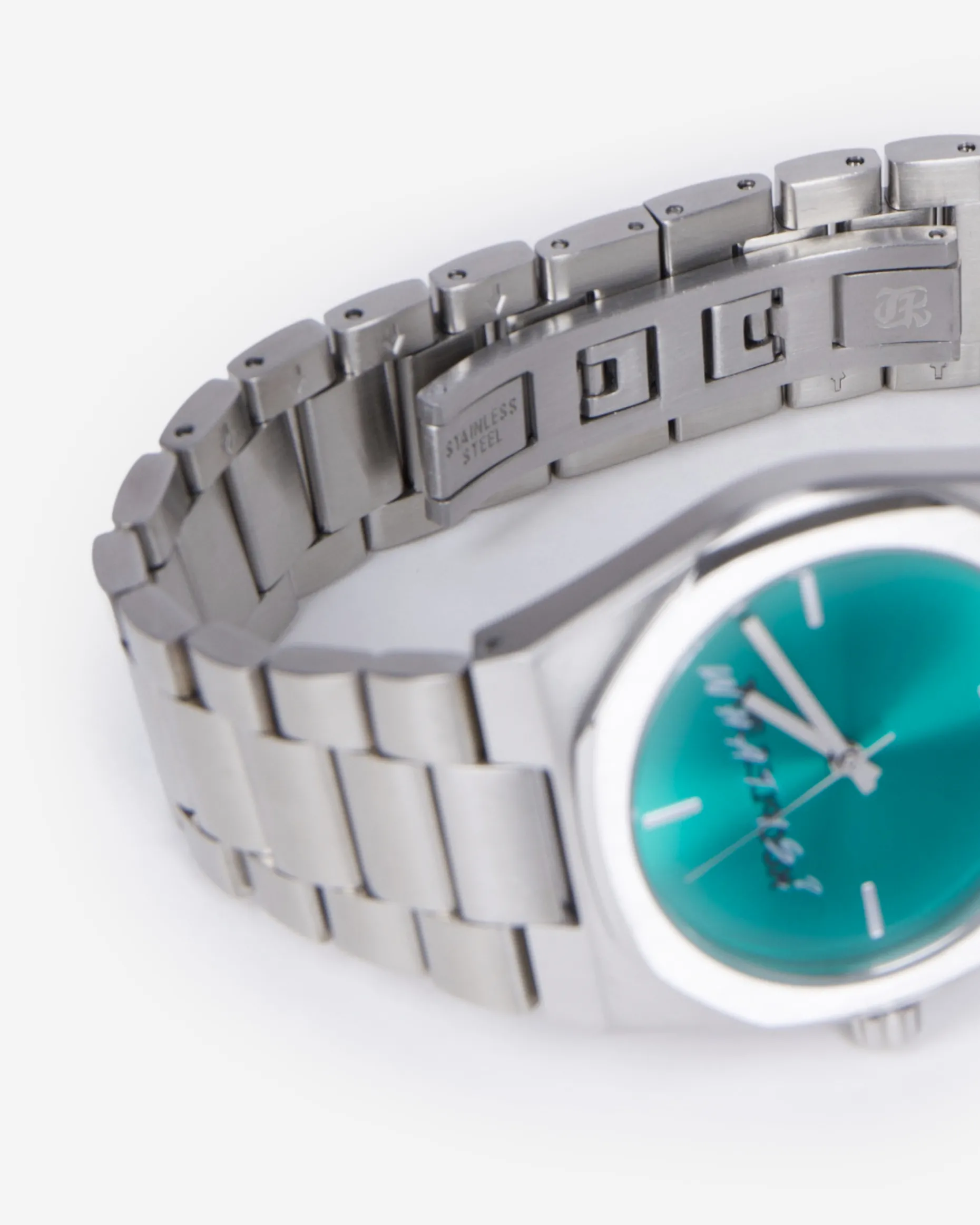 Montre What Is argentée cadran vert