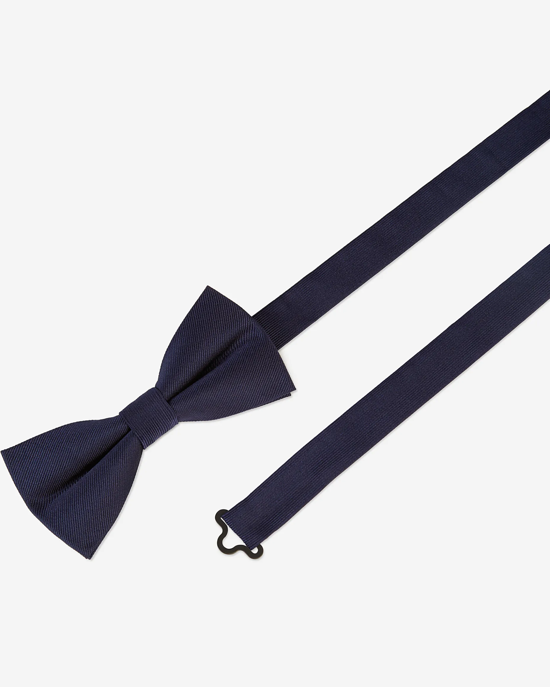Nœud papillon en soie noir bleu marine