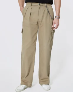 Pantalon cargo beige