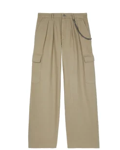 Pantalon cargo beige