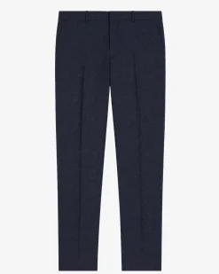 Pantalon de costume ajusté en laine marine
