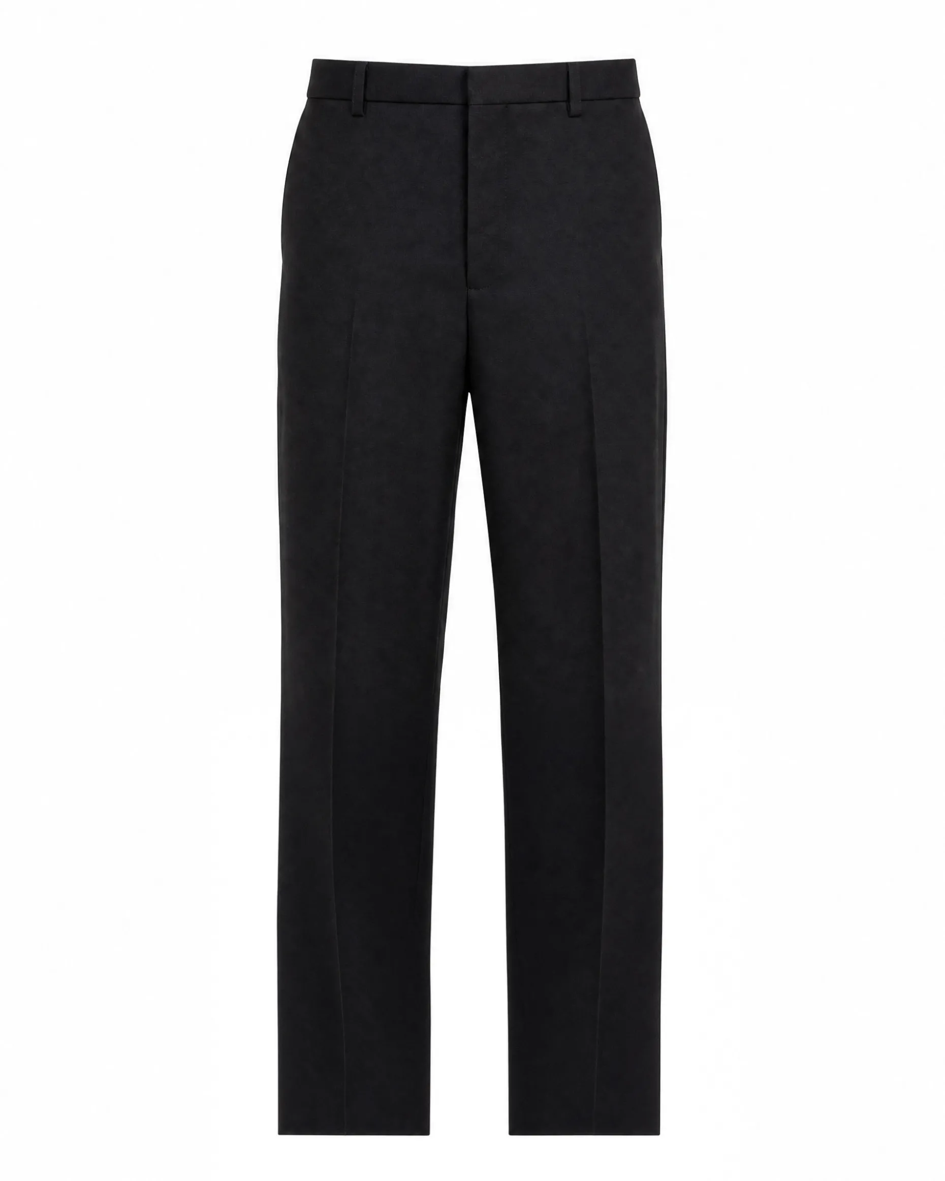Pantalon de costume droit en laine noir