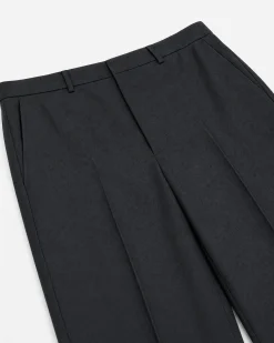 Pantalon de costume droit en laine gris anthracite