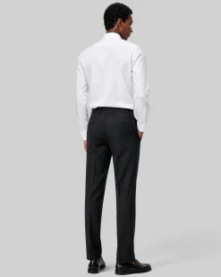 Pantalon de costume droit en laine gris anthracite