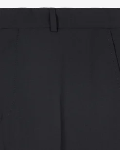 Pantalon de costume droit en laine marine