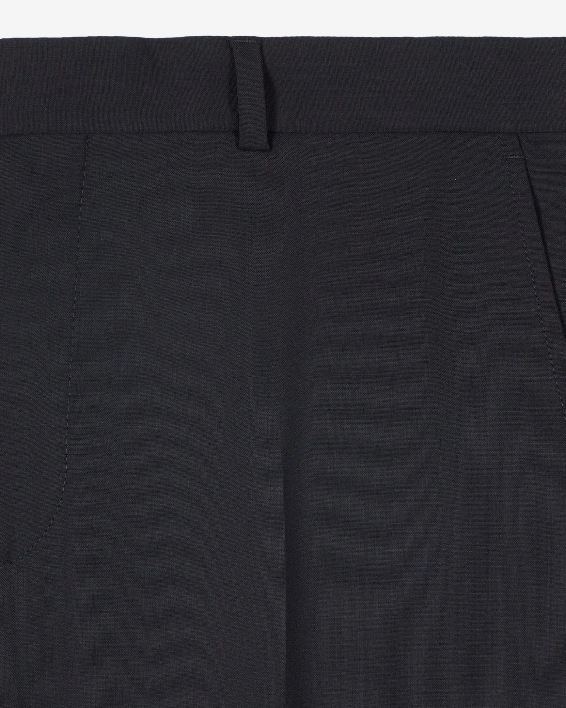 Pantalon de costume droit en laine marine