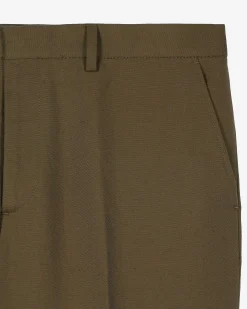 Pantalon de costume droit kaki