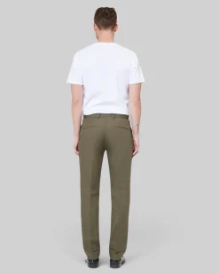 Pantalon de costume droit kaki