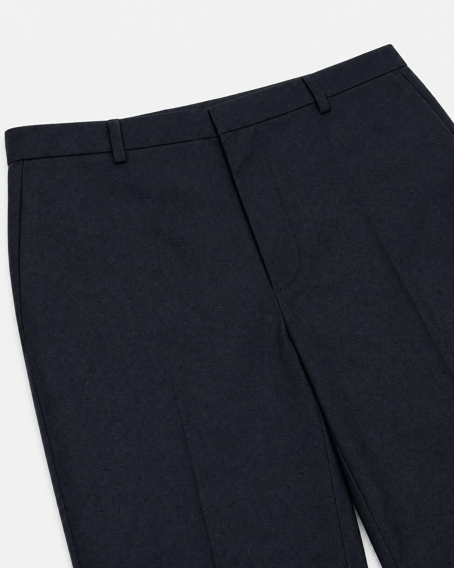 Pantalon de costume en laine ajusté noir