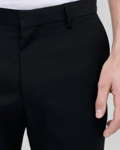 Pantalon de costume en laine ajusté noir
