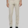 Pantalon de costume en laine coupe ajustée beige