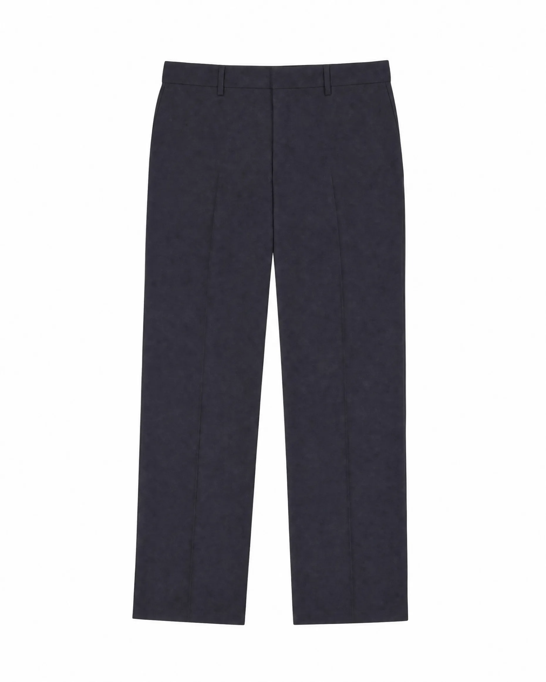 Pantalon de costume en laine droit marine