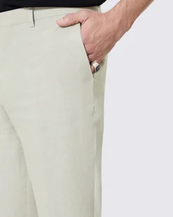 Pantalon de costume en lin beige
