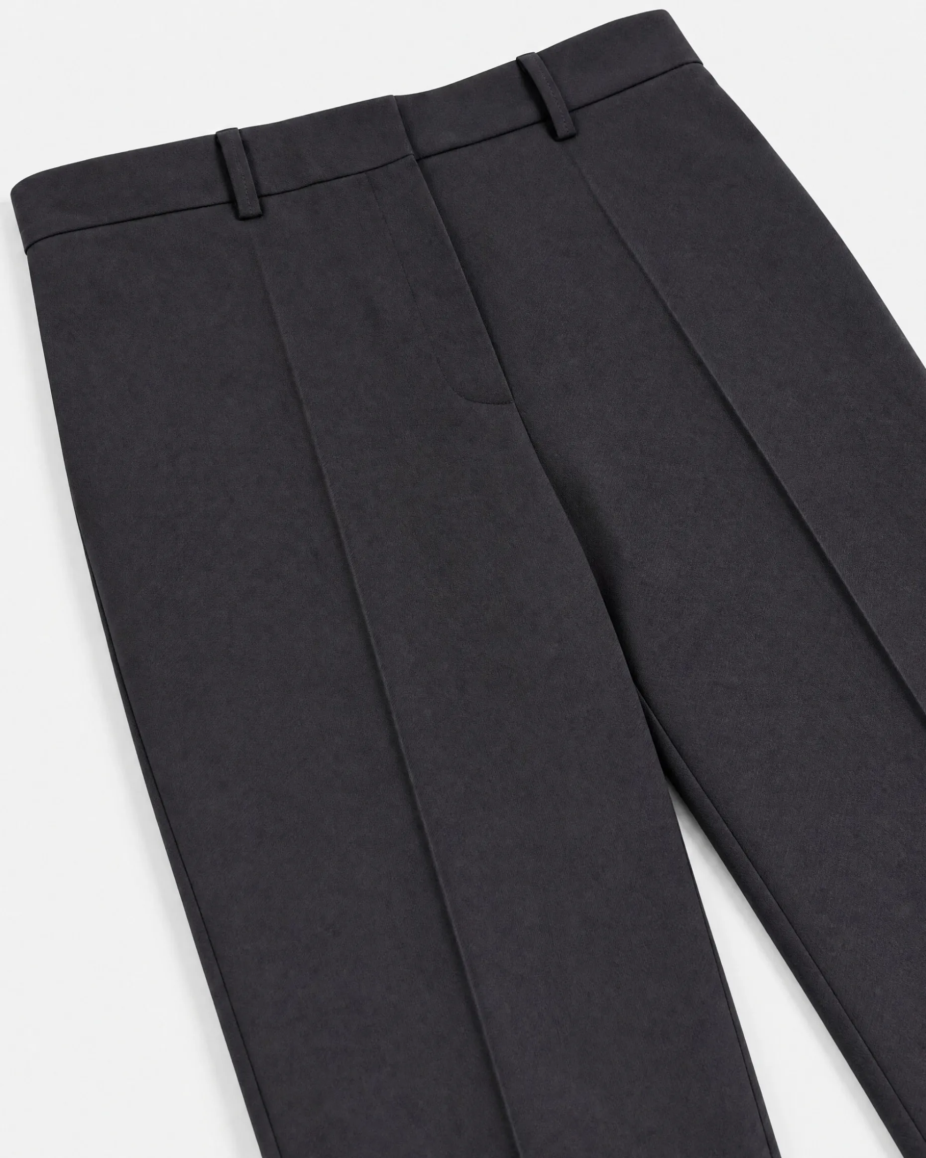 Pantalon de tailleur ajusté en laine marine