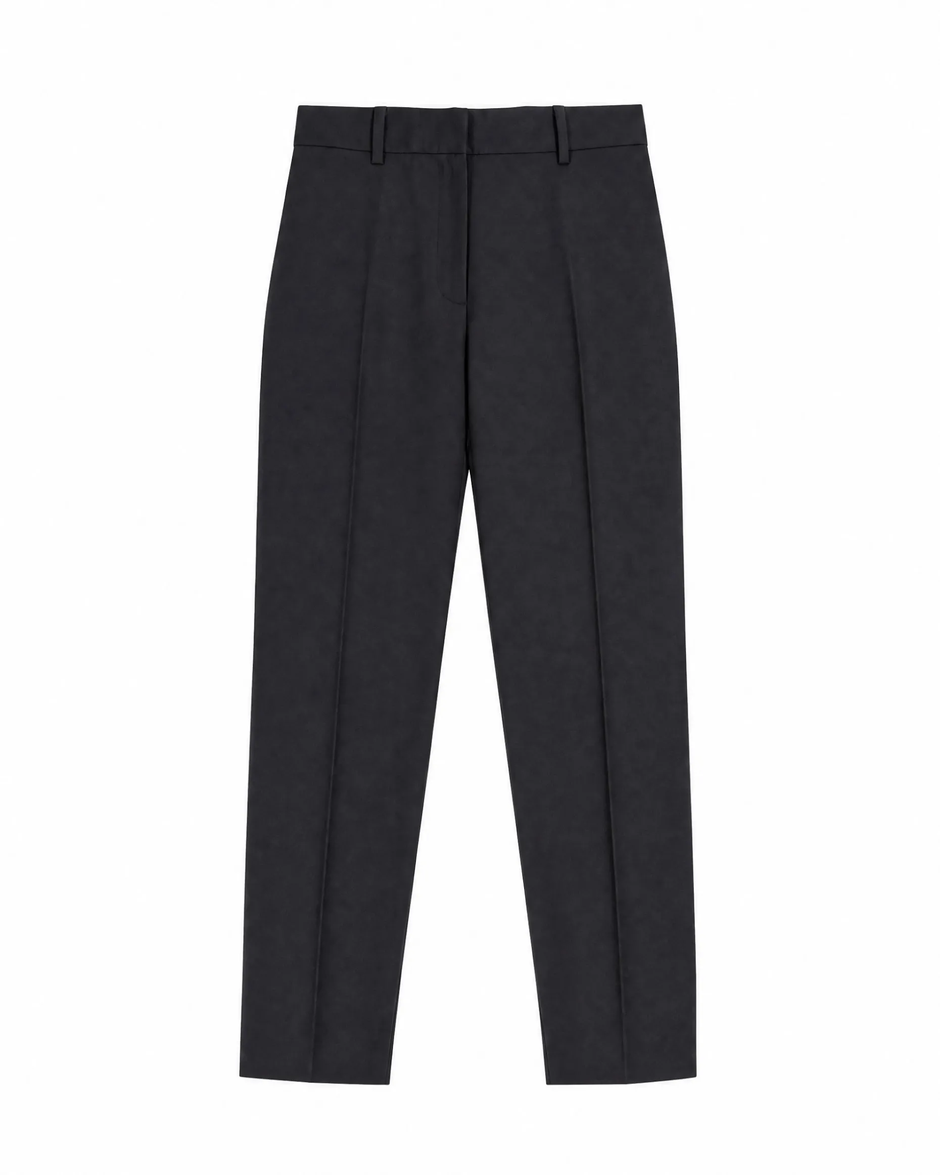 Pantalon de tailleur ajusté en laine marine