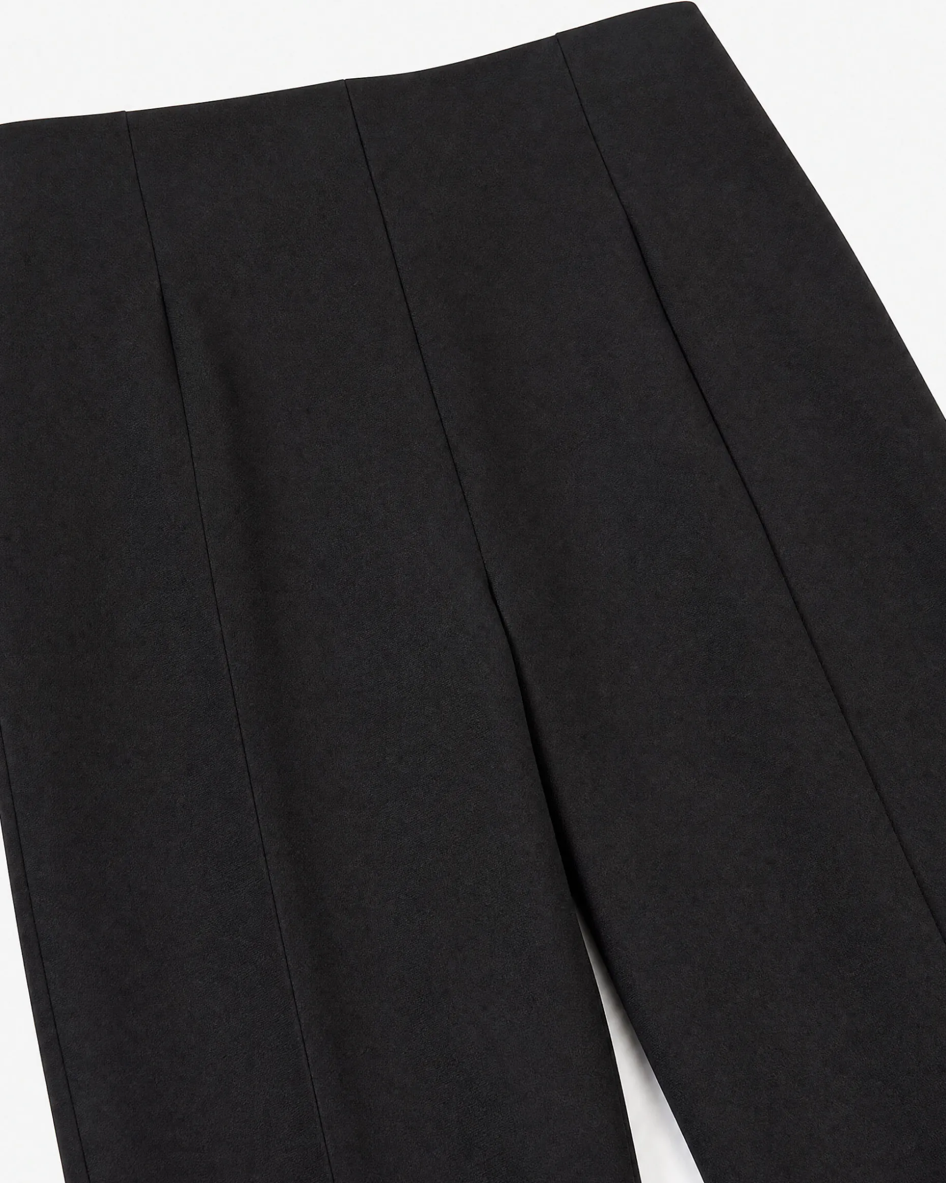 Pantalon de tailleur ajusté en laine mélangée noir