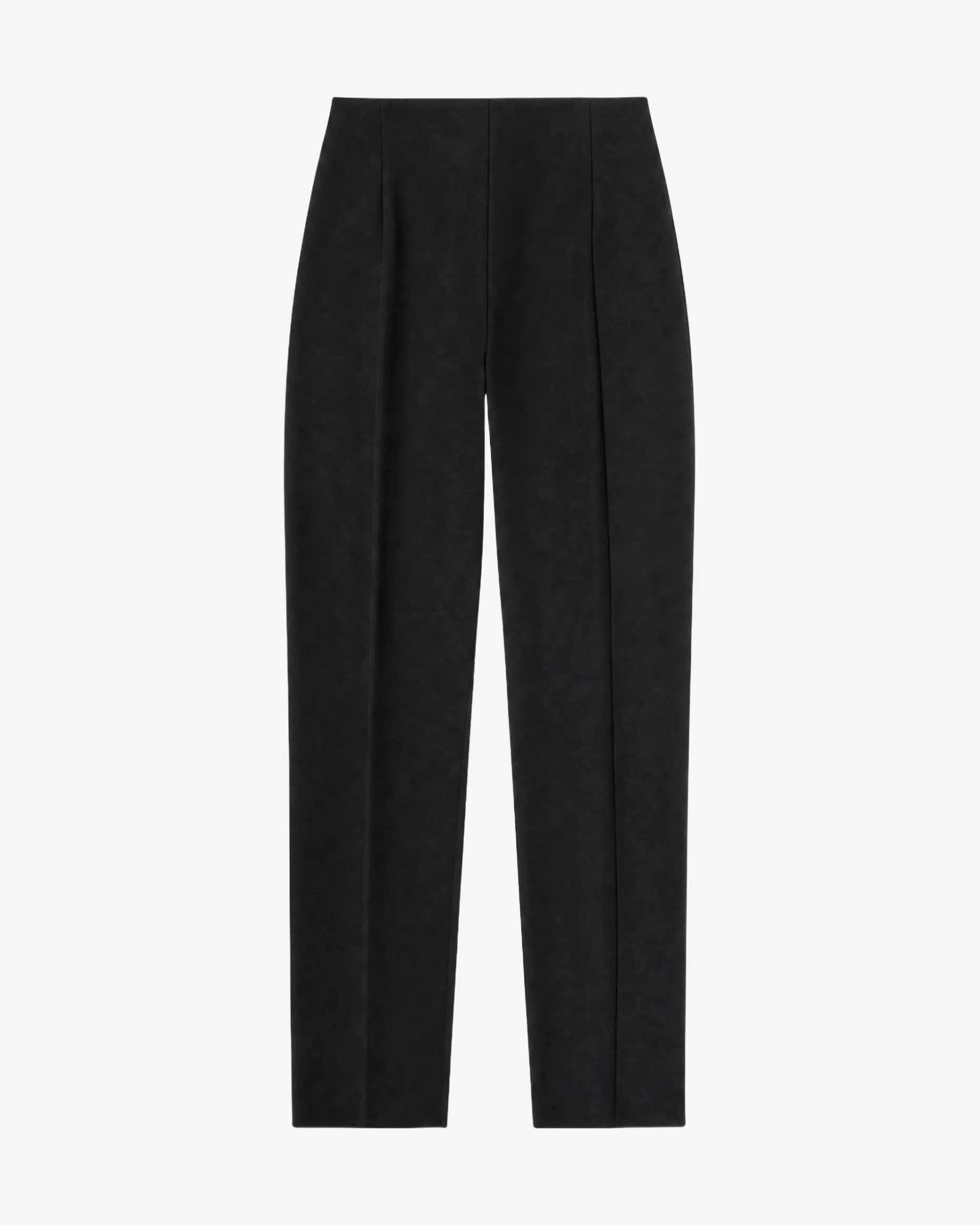 Pantalon de tailleur ajusté en laine mélangée noir