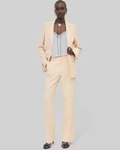 Pantalon de tailleur droit pêche