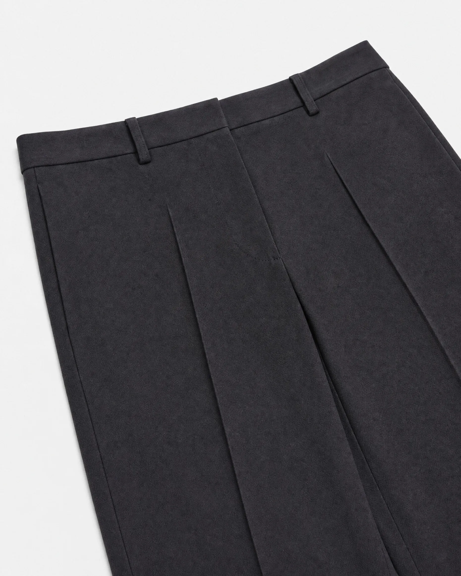 Pantalon de tailleur large en laine noir