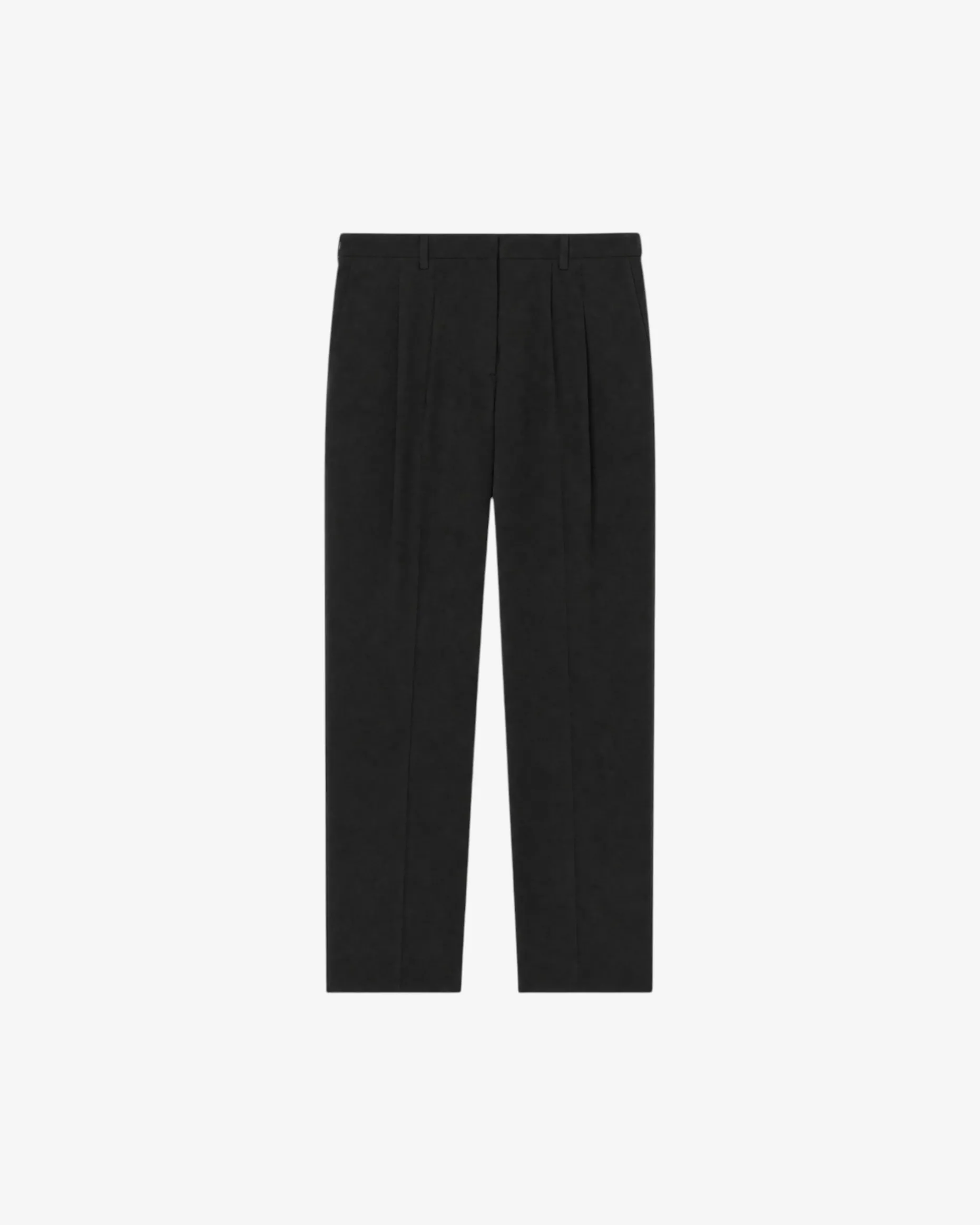Pantalon de tailleur large en laine noir