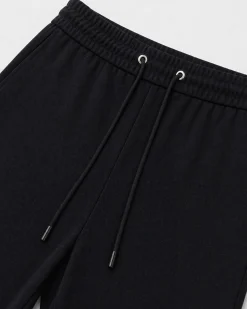 Pantalon droit en laine noir