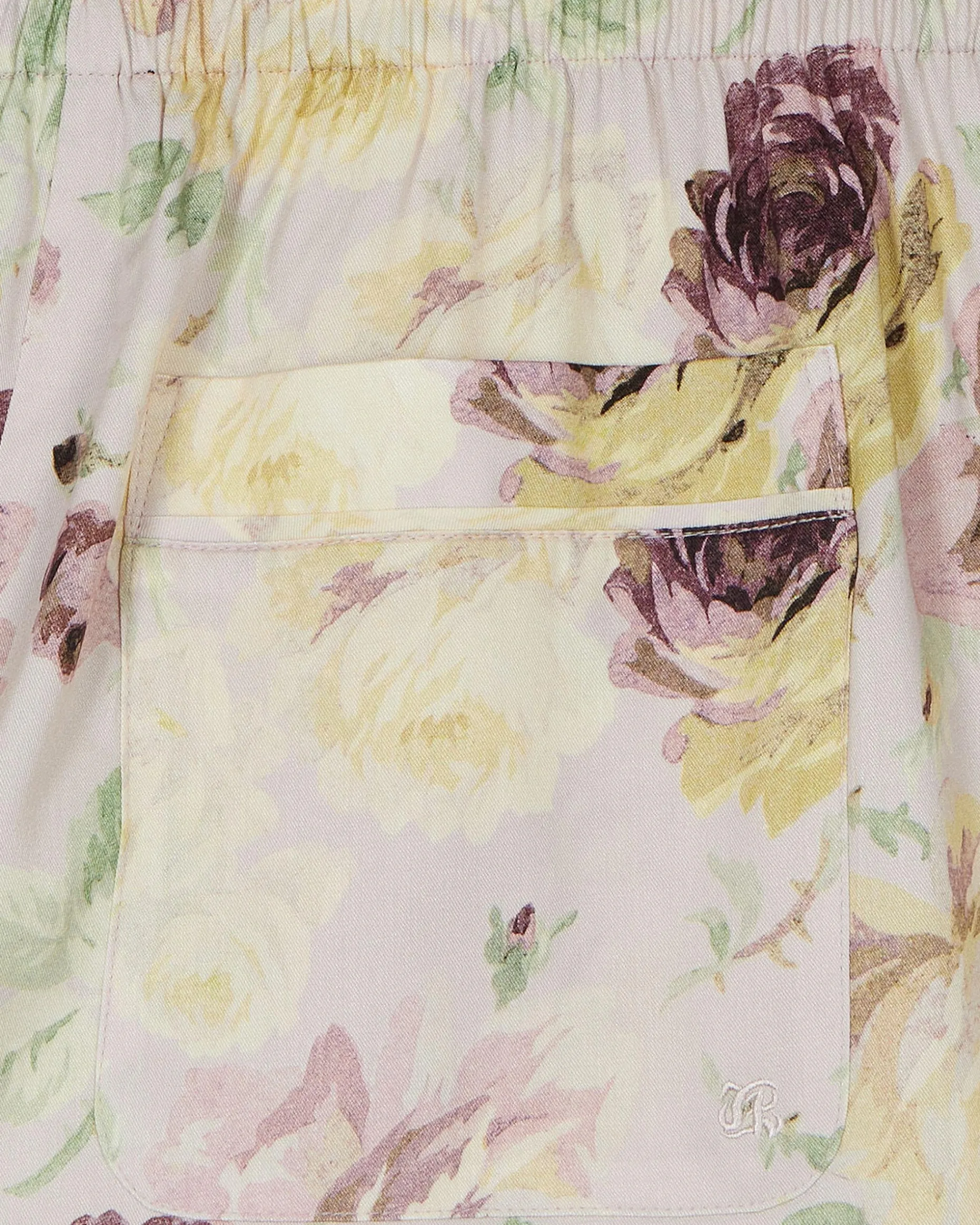 Pantalon fluide droit imprimé fleuri