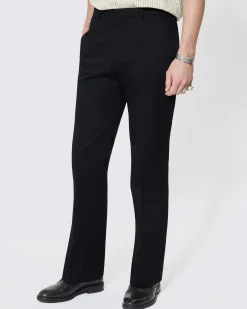 Pantalon jambe évasée noir