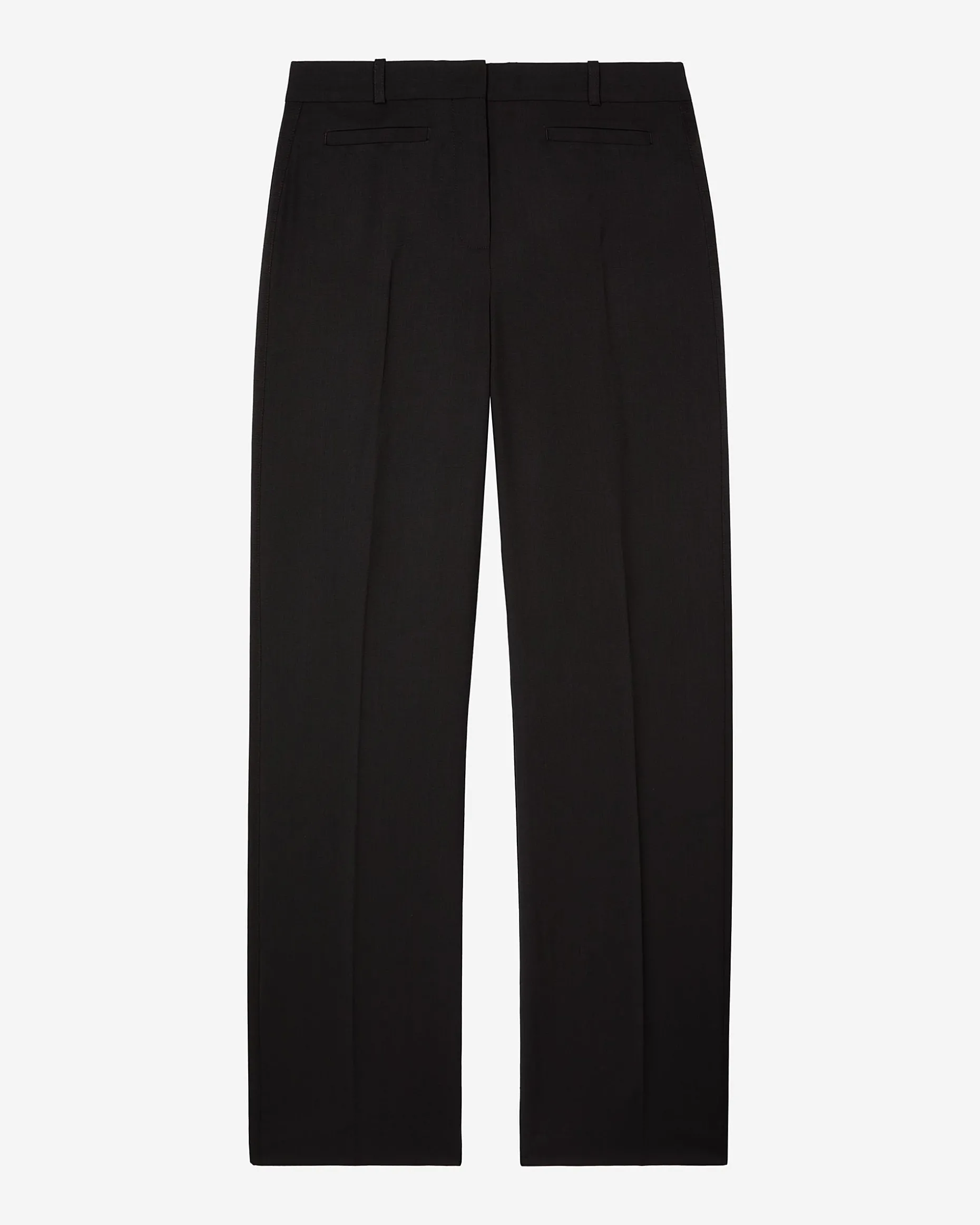 Pantalon large avec bande en laine noir