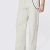 Pantalon large à chaîne beige