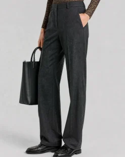 Pantalon large en flanelle gris