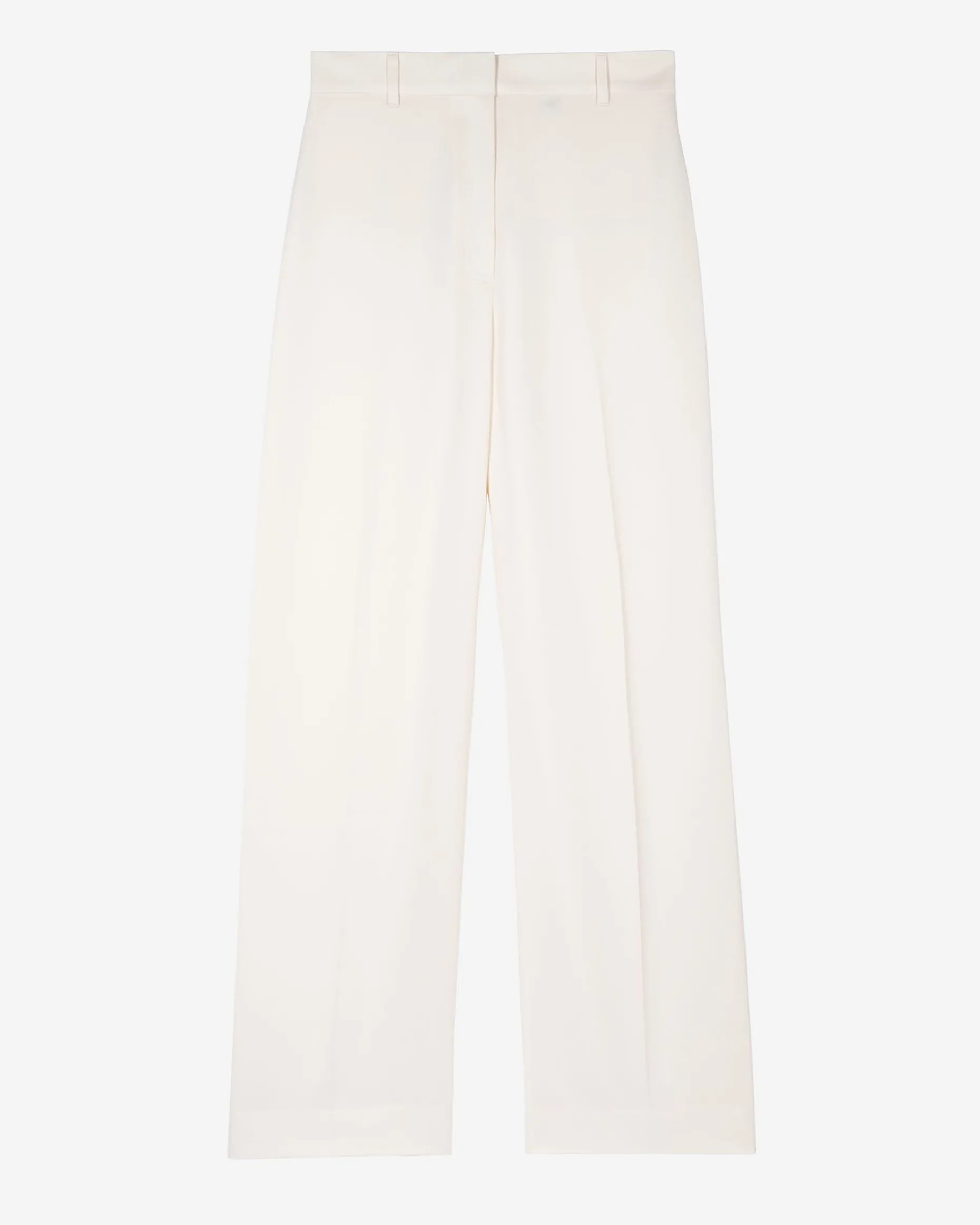 Pantalon large en satin écru