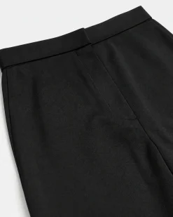 Pantalon large en satin noir